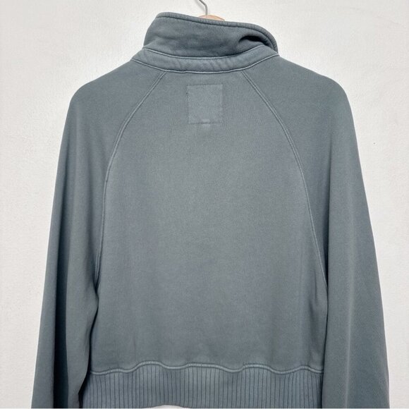 Aerie Womens Xsmall Quarter Snap Sweatshirt Royal Palm Color - Picture 12 of 16